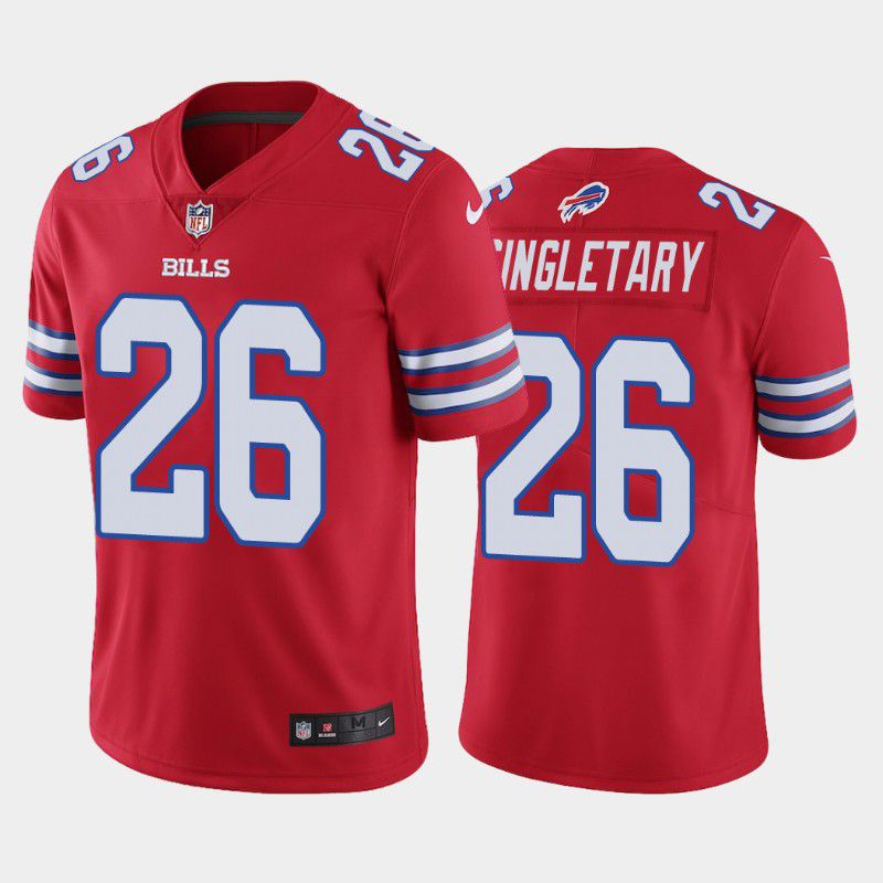 Men Buffalo Bills #26 Devin Singletary Nike Red Game NFL Jersey->buffalo bills->NFL Jersey